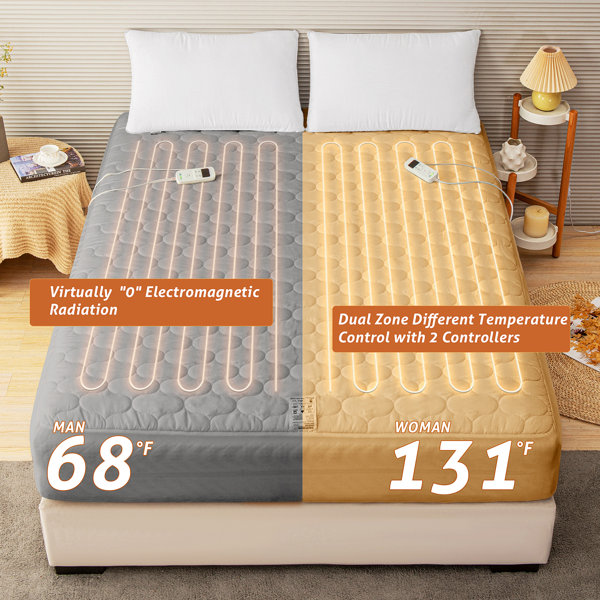 Alwyn Home Aladino Electric Heated Mattress Pad & Reviews Wayfair